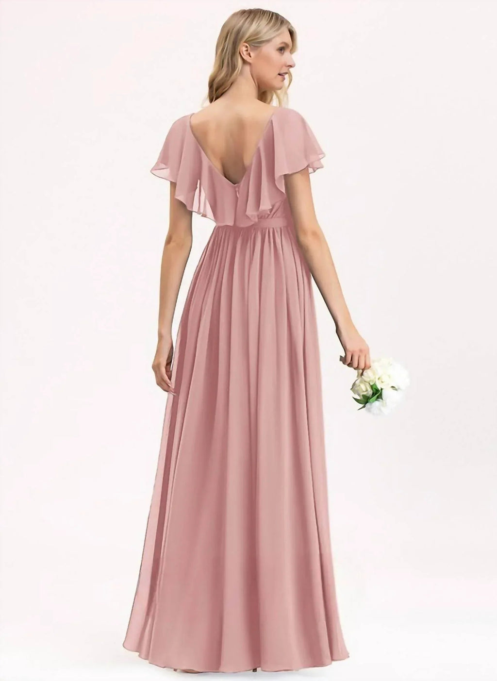 A-line Vneck Bridesmaid Dress